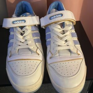 Adidas Forum 84 Low LG Sneakers Shoes White Cream Sky Blue UNC Men’s Size 13 USA